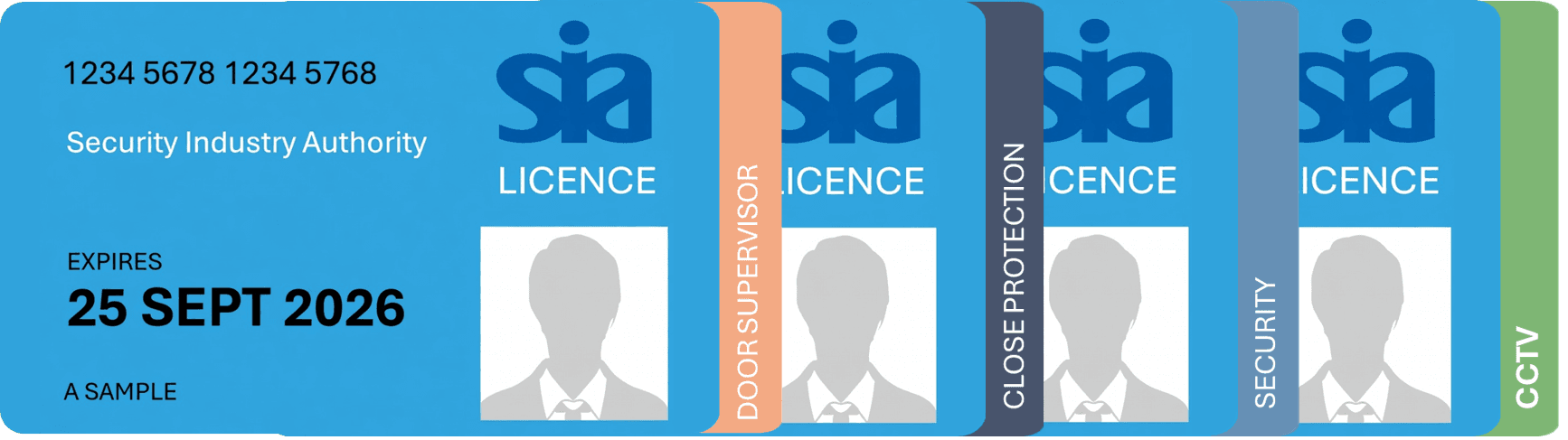 SIA Licence Badges — CCTV, Close Protection, Door Supervisor, Security